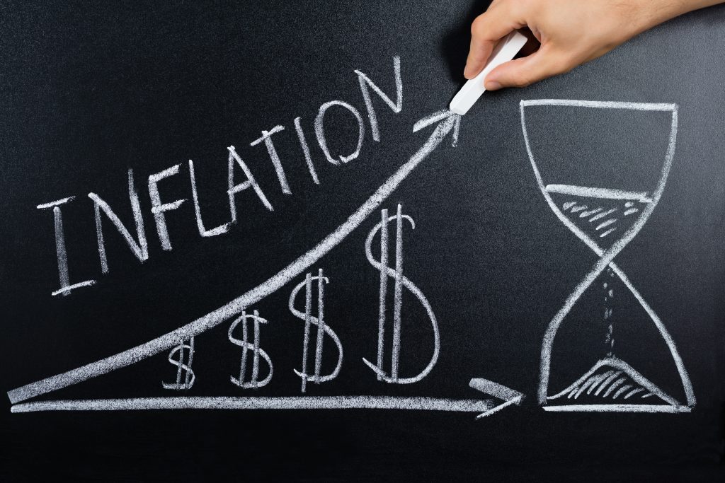 Inflation on chalkboard